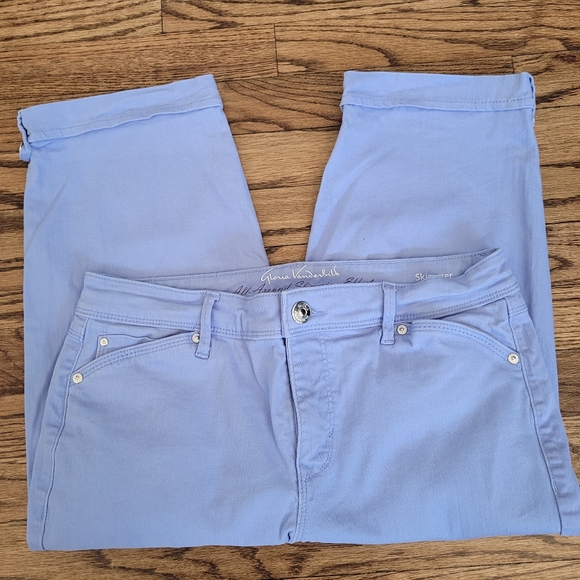 Skimmer Capris All Around Slimming Effect sz 6 Gloria Vanderbilt cornflower - Picture 3 of 7